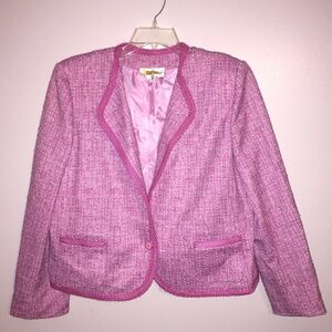 VINTAGE The Wilroy Traveler pink lightweight blazer coat flattering plus size 18